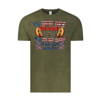 Vintage Olive you look like the 4th of july makes me want a hot dog weal bad Vintage Tee - CowhideDigitalArt