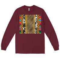 Burgundy western serape cowhide Long Sleeve Tee - Jasminsmagicworld
