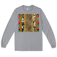 Heather Grey western serape cowhide Long Sleeve Tee - Jasminsmagicworld