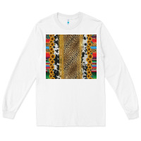 White western serape cowhide Long Sleeve Tee - Jasminsmagicworld