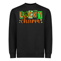 Black Lucky charm st. patricks day Heavyweight Sweatshirt - Neo Western
