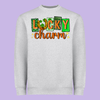 Lucky Charm St. Patricks Day Heavyweight Sweatshirt Designed By Neo Western