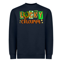 Navy Lucky charm st. patricks day Heavyweight Sweatshirt - Neo Western