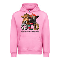 Fuchsia Pink OCD Obsessive Cow Disorder Urban Hoodie - texasbilliewilder
