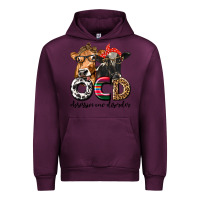 Mauve Wine OCD Obsessive Cow Disorder Urban Hoodie - texasbilliewilder