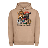 Pigment Burro OCD Obsessive Cow Disorder Urban Hoodie - texasbilliewilder
