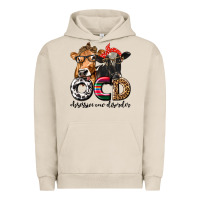 Pigment French Oak OCD Obsessive Cow Disorder Urban Hoodie - texasbilliewilder