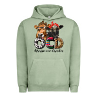 Pigment Oil Green OCD Obsessive Cow Disorder Urban Hoodie - texasbilliewilder