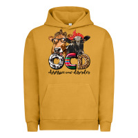 Pigment Peanut Butter OCD Obsessive Cow Disorder Urban Hoodie - texasbilliewilder