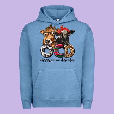 Ocd Obsessive Cow Disorder Urban Hoodie Designed By Texasbilliewilder