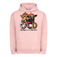 Pigment Salmon OCD Obsessive Cow Disorder Urban Hoodie - texasbilliewilder
