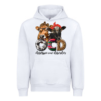 White OCD Obsessive Cow Disorder Urban Hoodie - texasbilliewilder