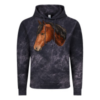 Cloud Black horse Vintage Hoodie - RanaPortraitStore
