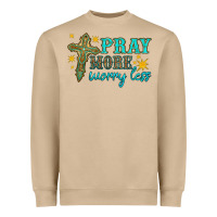 Mushroom pray more worry less Heavyweight Sweatshirt - HRA Design Shop