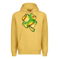 Antique Gold st. patrick's day clover softball Premium Hoodie - Artiststas