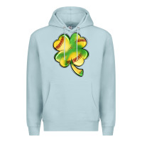 St. Patrick's Day Clover Softball Premium Hoodie | Teevron