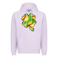 Lilac st. patrick's day clover softball Premium Hoodie - Artiststas