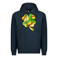 Navy st. patrick's day clover softball Premium Hoodie - Artiststas