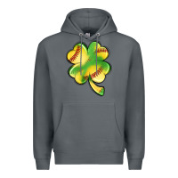 Rock st. patrick's day clover softball Premium Hoodie - Artiststas