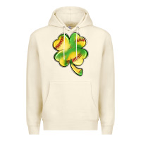 Sandshell st. patrick's day clover softball Premium Hoodie - Artiststas