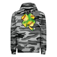 Slate Camo st. patrick's day clover softball Premium Hoodie - Artiststas