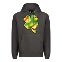 Smoke st. patrick's day clover softball Premium Hoodie - Artiststas