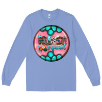 Colony Blue nurse round earrings 3 Long Sleeve Tee - BundleAndBundleShop