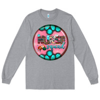 Heather Grey nurse round earrings 3 Long Sleeve Tee - BundleAndBundleShop
