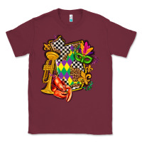 Burgundy mississippi map mardi gras Classic Tee - AdoDesignShop