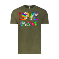 Vintage Olive love is love Vintage Tee - HRA Design Shop