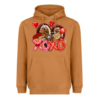Meerkat xo xo with leopard and cowhide heart Heavyweight Hoodie - NancyCooperArtShop