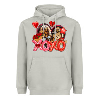 Moon Dust xo xo with leopard and cowhide heart Heavyweight Hoodie - NancyCooperArtShop