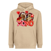 Mushroom xo xo with leopard and cowhide heart Heavyweight Hoodie - NancyCooperArtShop
