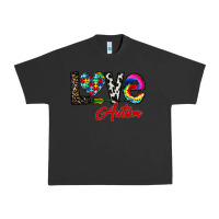 Pigment Black love autism Urban Heavy Tee - CowhideDigitalArt