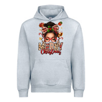 Heather Grey merry christmas messy bun Urban Hoodie - texasbilliewilder
