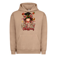 Pigment Burro merry christmas messy bun Urban Hoodie - texasbilliewilder