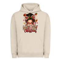 Pigment French Oak merry christmas messy bun Urban Hoodie - texasbilliewilder