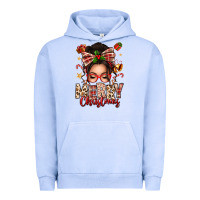 Pigment Grape Ice merry christmas messy bun Urban Hoodie - texasbilliewilder