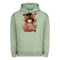 Pigment Oil Green merry christmas messy bun Urban Hoodie - texasbilliewilder