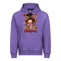 Tulip merry christmas messy bun Urban Hoodie - texasbilliewilder