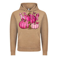 Vintage Coffee Breast Cancer We Wear Pink with Pumpkin and Ribbon Vintage Hoodie - texasbilliewilder