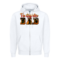 White American Flag Firefighter Dad Zipper Hoodie - LillyAllenDesigns