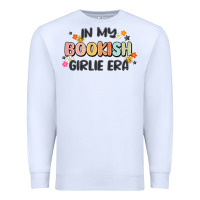 White in my bookish girlie era Premium Sweatshirt - MaliasSmallBusiness