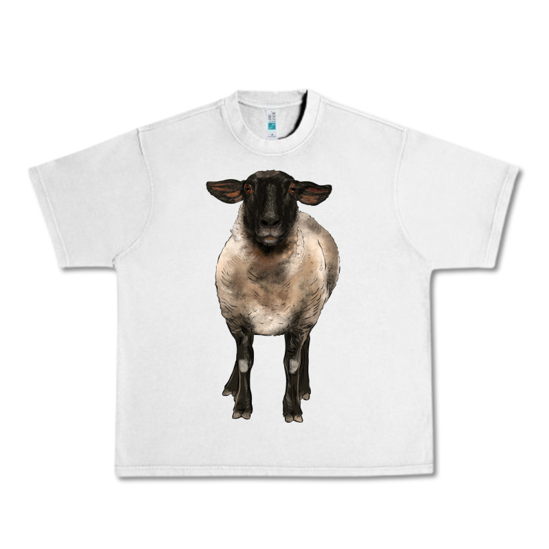 Suffolk Ewe Front Urban Heavy Tee by BarkalooDesign | Teevron