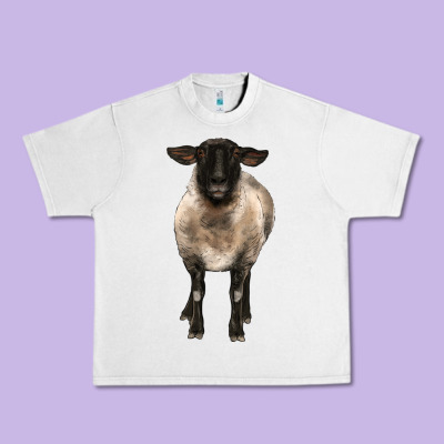 Suffolk Ewe Front Urban Heavy Tee Designed By Barkaloodesign