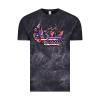 Cloud Black america Vintage Tee - CowhideDigitalArt