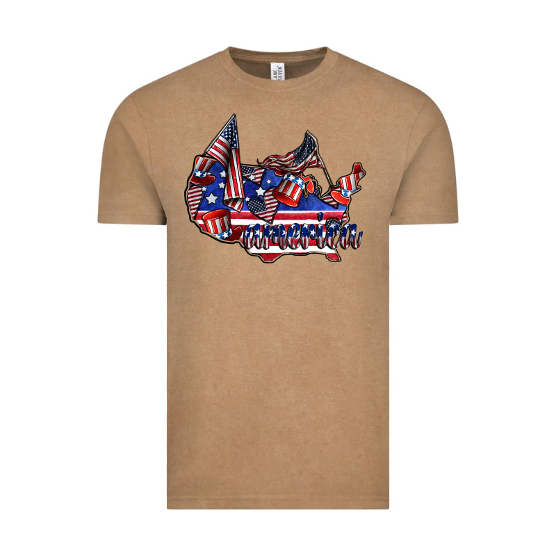 America Vintage Tee by CowhideDigitalArt | Teevron