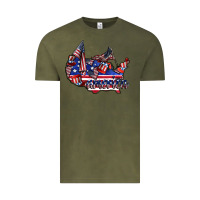 Vintage Olive america Vintage Tee - CowhideDigitalArt