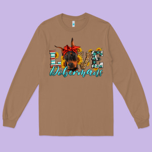 Love Dobermans Long Sleeve Tee Designed By Artiststas