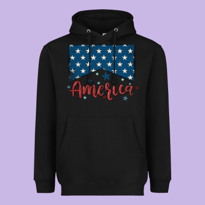 America Heavyweight Hoodie Designed By Maliassmallbusiness